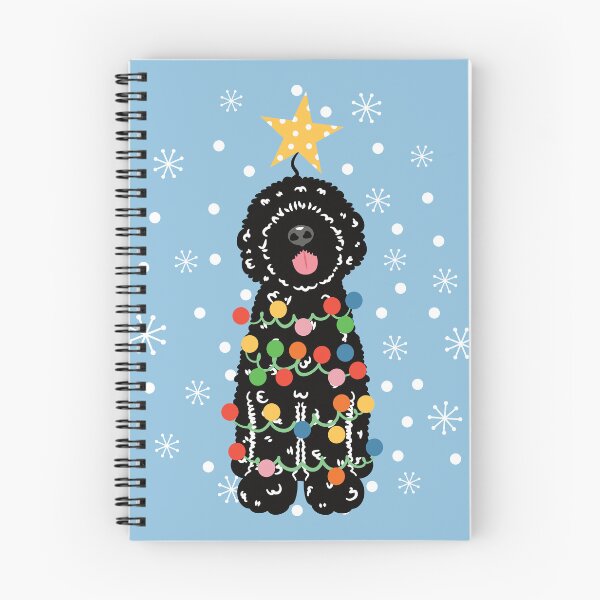 Item preview, Black Portuguese Water Dog Christmas Tree  designed and sold by Lulupainting.