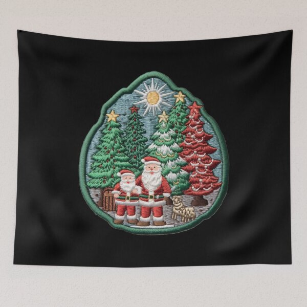 Item preview, Christmas Designs - Colorful Santa Clauses -  Embroidery Style designed and sold by Master-Print.