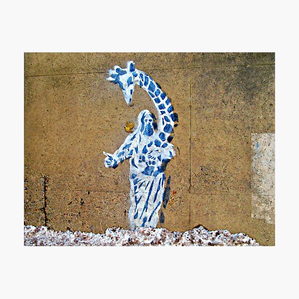 Jesus Giraffiti Photographic Print