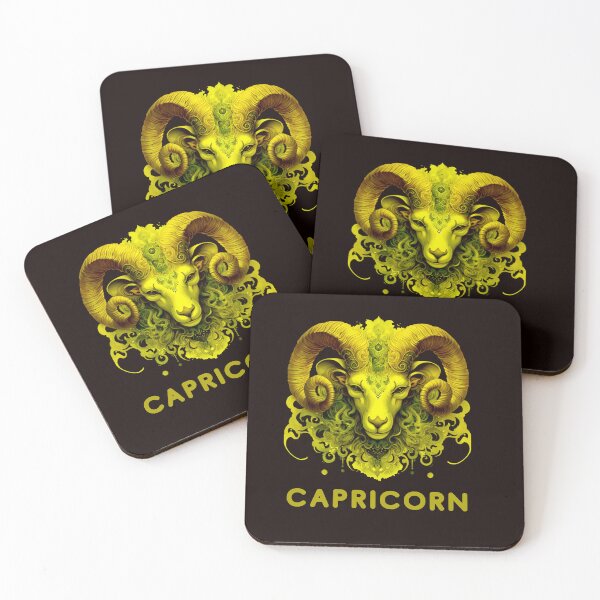 Item preview, Capricorn Zodiac-  Florecent Retro  Cap  zodiac sign from Zodiac Chart designed and sold by CosmicNook1.