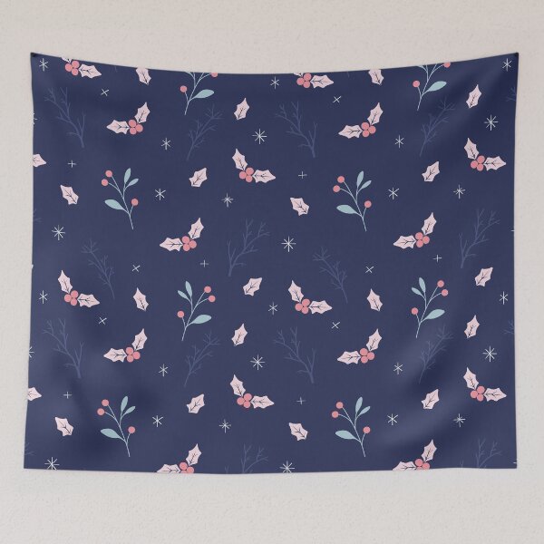 Item preview, Winter Botanicals & Holly Pattern designed and sold by Megs Lang.