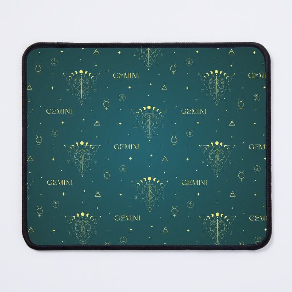 Item preview, Gemini Zodiac Pattern in delicate Gold and teal designed and sold by CosmicNook1.