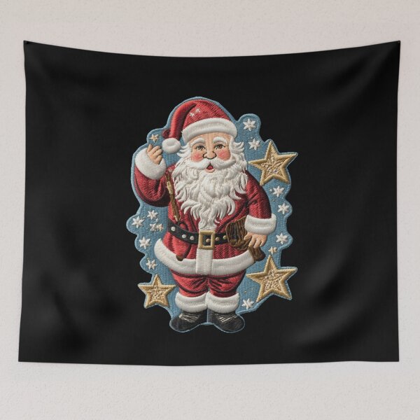Item preview, Christmas Designs - Colorful Santa Clauses - Stripe Style designed and sold by Master-Print.