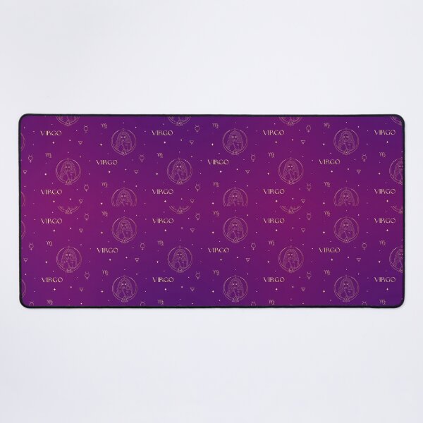 Item preview, Virgo Zodiac Pattern in delicate Gold and Voilet/purple  background designed and sold by CosmicNook1.