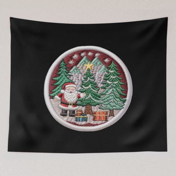 Item preview, Christmas Designs - Colorful Santa Clauses - Stripe Style designed and sold by Master-Print.