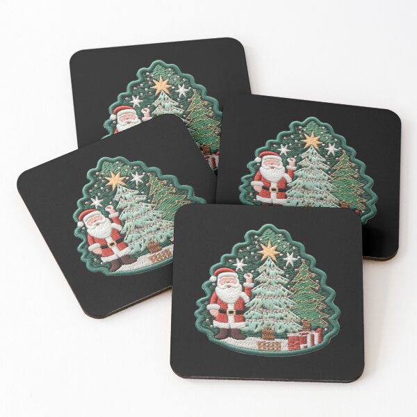 Item preview, Christmas Designs - Colorful Santa Clauses - Stripe Style designed and sold by Master-Print.