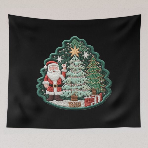 Item preview, Christmas Designs - Colorful Santa Clauses - Stripe Style designed and sold by Master-Print.