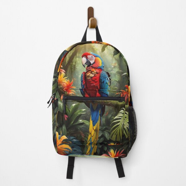 Item preview, Tropical rainforest and colorful parrot designed and sold by M-Y-A-R-T-.
