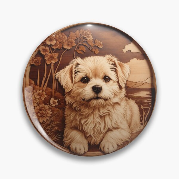 Item preview, Maltese: The Graceful Delight of Wood (Pyro Pets Art - 116) designed and sold by pyropetsart.