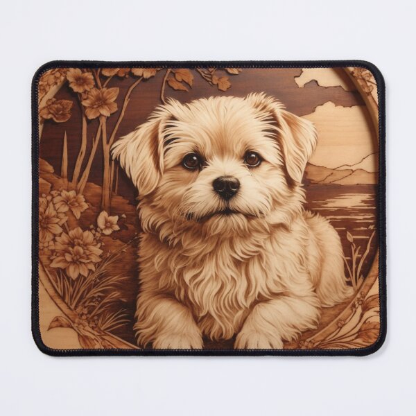 Item preview, Maltese: The Graceful Delight of Wood (Pyro Pets Art - 116) designed and sold by pyropetsart.
