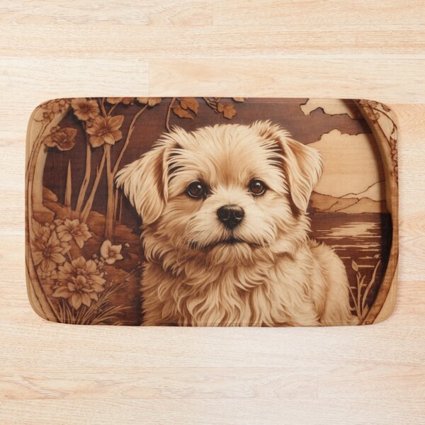 Item preview, Maltese: The Graceful Delight of Wood (Pyro Pets Art - 116) designed and sold by pyropetsart.