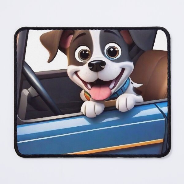 Item preview, Cartoon dog driving a car designed and sold by m-y-A-I-A-R-T-.