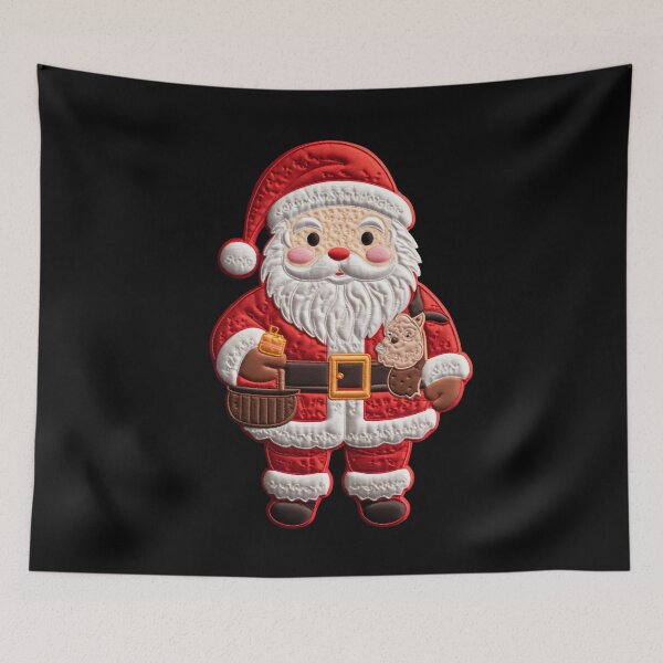Item preview, Christmas Designs - Colorful Santa Clauses - Stripe Style designed and sold by Master-Print.