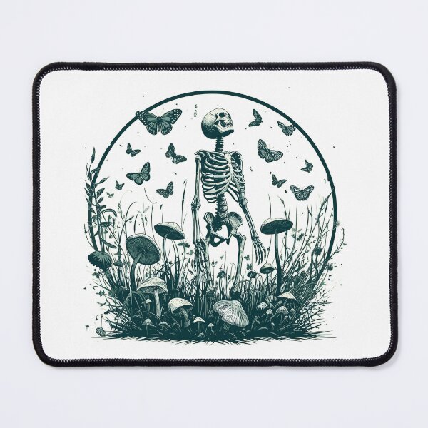 Item preview, Botany mushroom skeleton and butterflies designed and sold by TomFrontierArt.