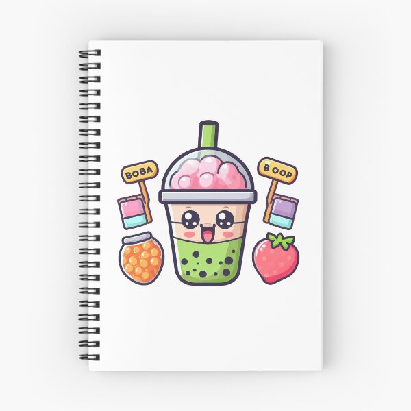 Item preview, strawberry kawaii bubble tea transparent background for stickers designed and sold by SaraDatCool.