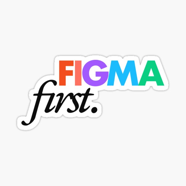 Item preview, Figma First - UX Designer | Product Designer | UI Designer Stickers designed and sold by PoshPixel.