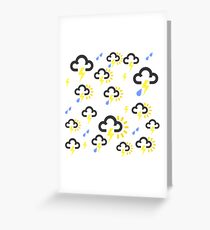 Lightning weather forecast design Greeting Card