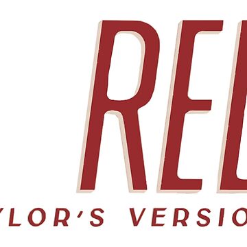 Taylor Swift Red (Taylor's Version) Sticker – Modern Legend, LLC.