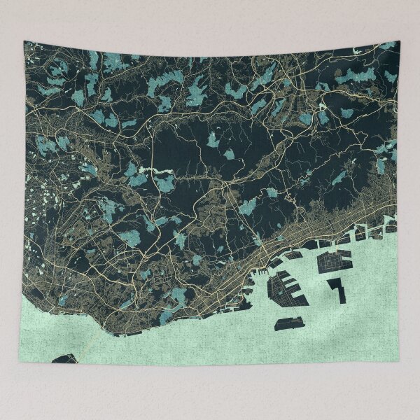 Item preview, Kobe City Map of Hyogo, Japan - Summer designed and sold by deMAP.