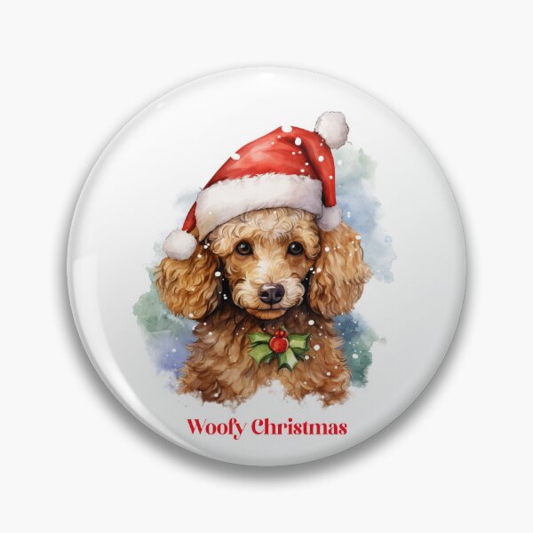 Item preview, Perro Caniche Con Gorros De Santa Navidad Deseo De Navidad Amante De Los Perros Corgi Woofy Navidad designed and sold by OliveAndSnow.