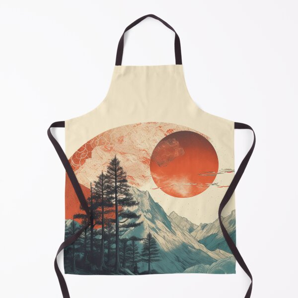 Item preview, White Blue Mountains with Red Sun designed and sold by GrinGalore.