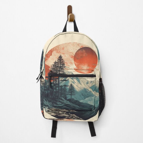 Item preview, White Blue Mountains with Red Sun designed and sold by GrinGalore.