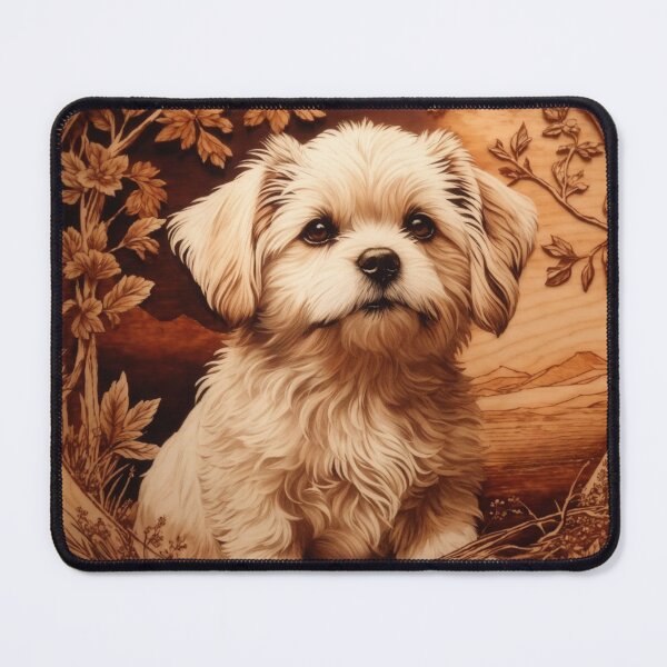 Item preview, Maltese: The Graceful Delight of Wood (Pyro Pets Art - 118) designed and sold by pyropetsart.