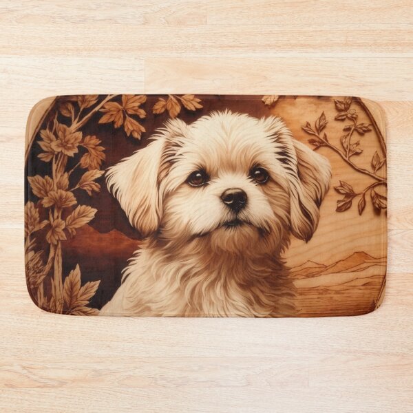 Item preview, Maltese: The Graceful Delight of Wood (Pyro Pets Art - 118) designed and sold by pyropetsart.