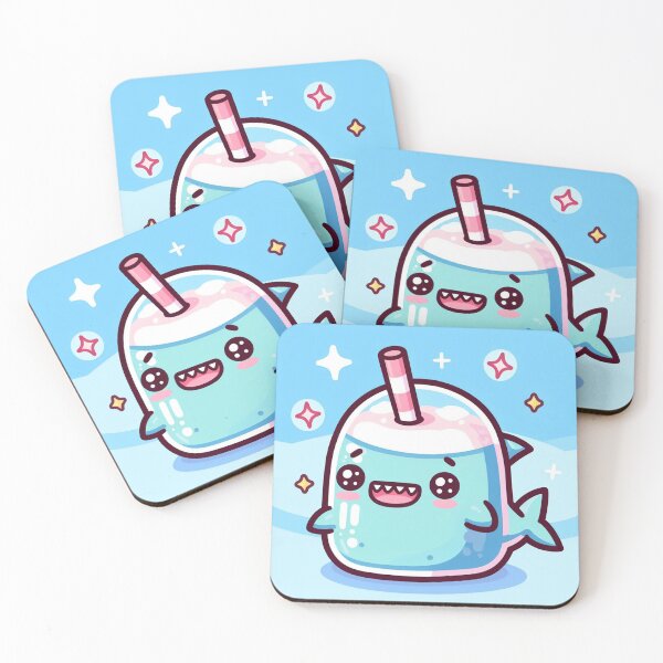 Item preview, BOBA ICE SHARK wintery shark as a bubble tea designed and sold by SaraDatCool.