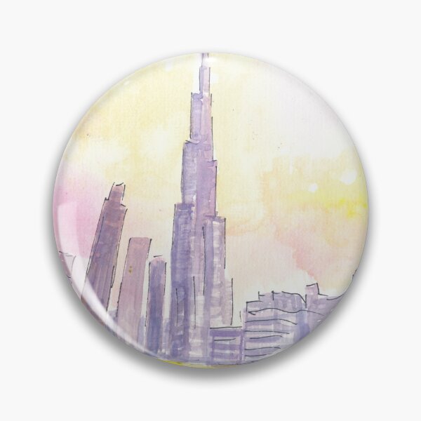 Item preview, Burj Khalifa Dubai Impressions during Sunset with Skyscrapers designed and sold by artshop77.