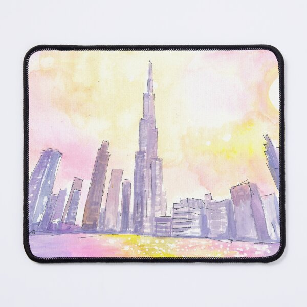 Item preview, Burj Khalifa Dubai Impressions during Sunset with Skyscrapers designed and sold by artshop77.