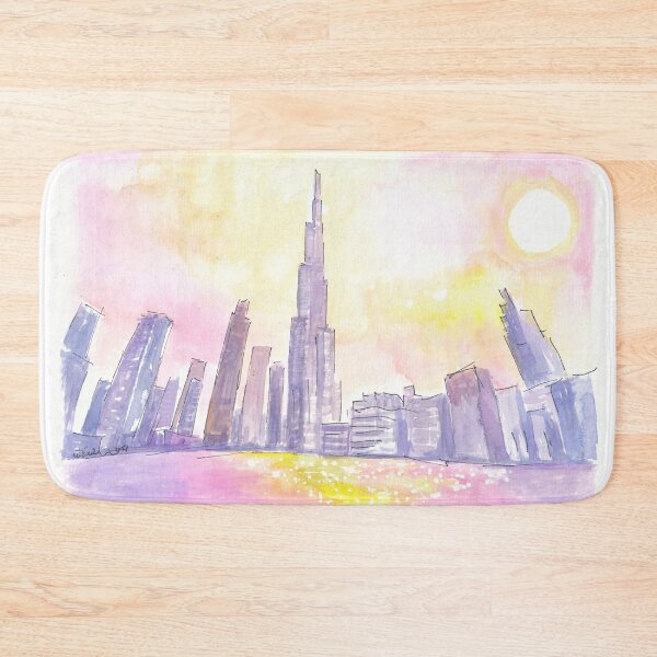 Item preview, Burj Khalifa Dubai Impressions during Sunset with Skyscrapers designed and sold by artshop77.