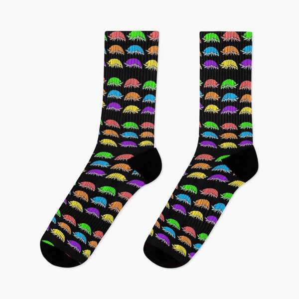 Item preview, Rainbow Pill Bugs (pattern black) designed and sold by 13mtm80-Designs.