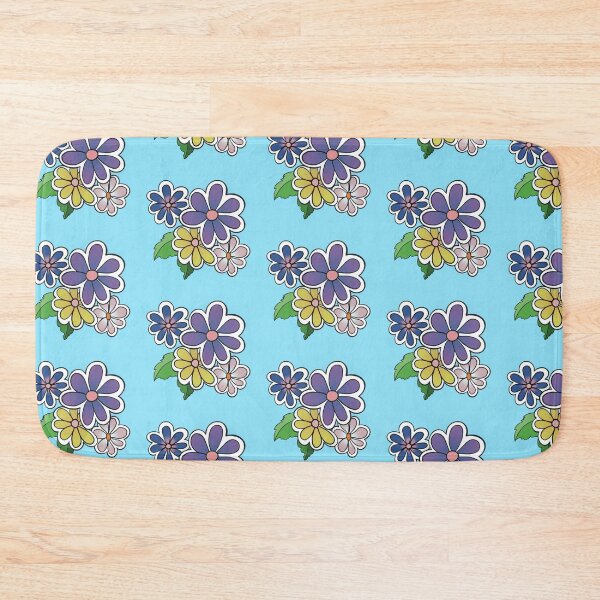 Aperçu de l'œuvre Seventies - Bouquet Fleurs Violet Rose Bleu créée et vendue par Hélène Carmona.