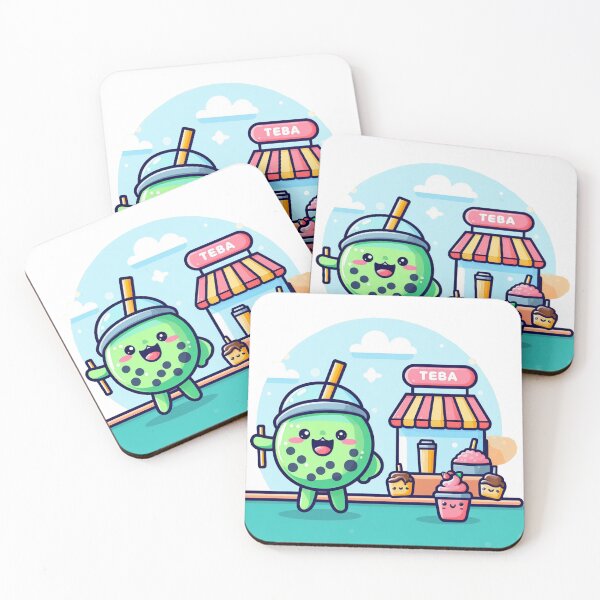 Item preview, Adorable kawaii bubble tea and cupcake shop designed and sold by SaraDatCool.