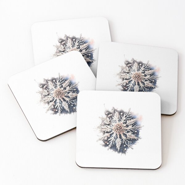 Item preview, Watercolor floral snowflake designed and sold by EdeniaArtStudio.