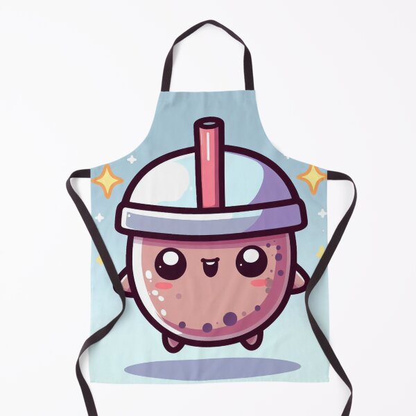Item preview, adorable round bubble tea with back drop designed and sold by SaraDatCool.