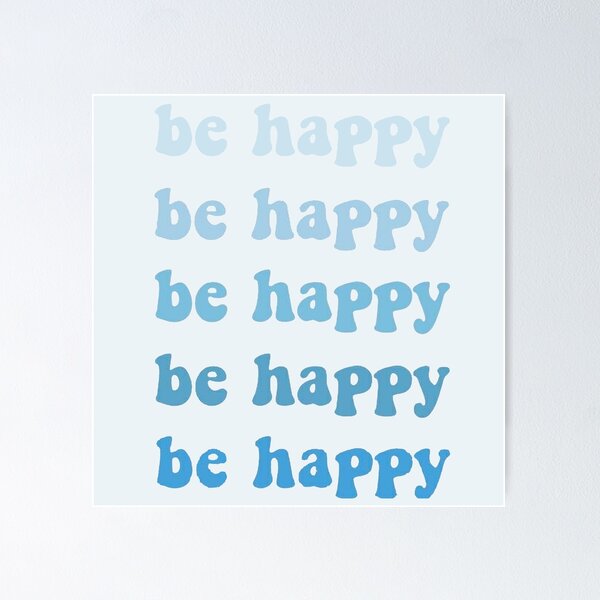 Item preview, Be Happy Preppy Text blue designed and sold by Evie H.