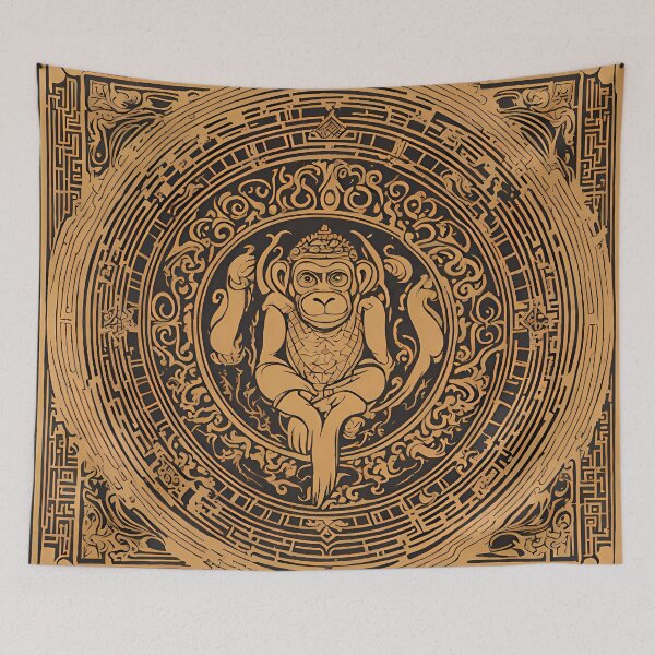 Item preview, “Yantra’s Simian Serenity” designed and sold by Art-Vortex-fr.