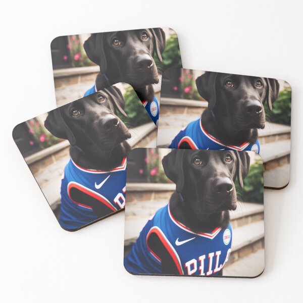 Item preview, Black lab in sixers gear  designed and sold by PhillySportz.