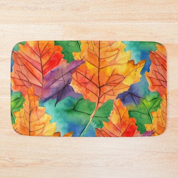 Item preview, Autumn Watercolour Leaf Pattern designed and sold by Quixline.
