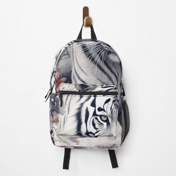 Item preview, stunning white tiger in japanese style print designed and sold by dcrc.