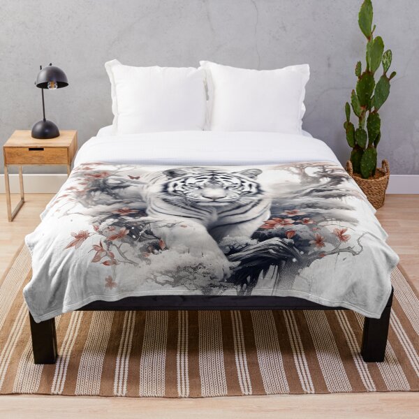 Item preview, Impresionante tigre blanco con estampado de estilo japonés designed and sold by dcrc.