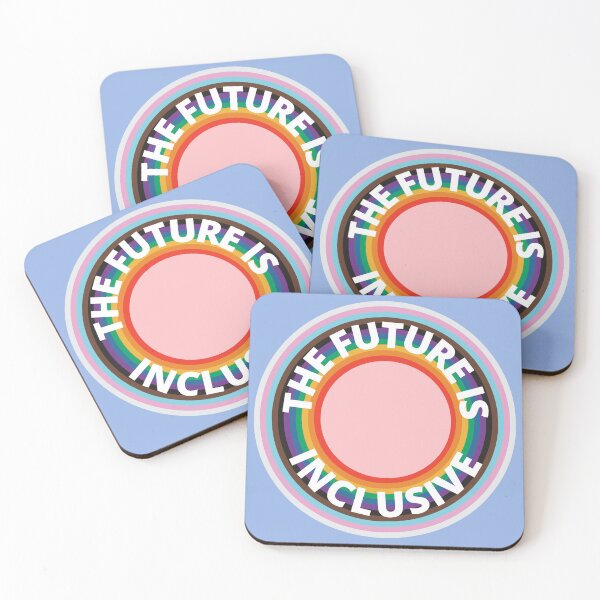 Item preview, The Future Is Inclusive Pride Flag Rainbow Circles Pink designed and sold by Wanderior.