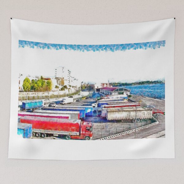 Item preview, Truck parking at the port designed and sold by Giuseppe Cocco.