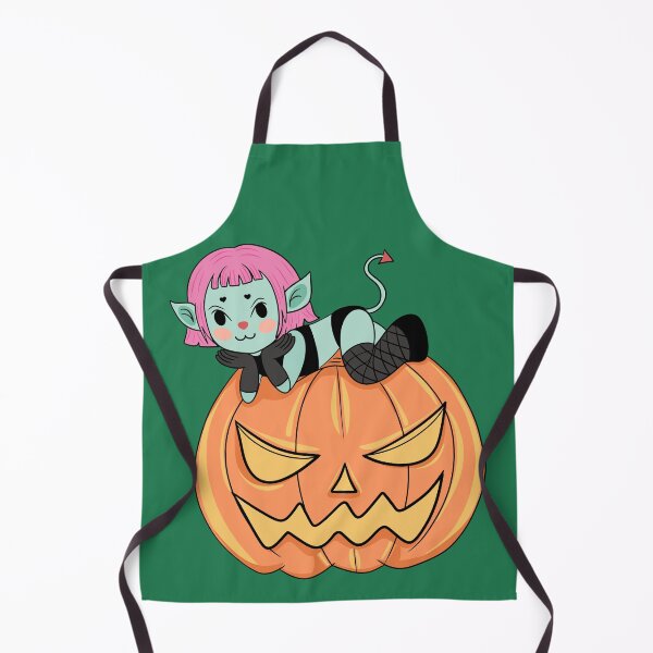 Item preview, Little devil on a giant Halloween pumpkin designed and sold by Marita Puttamart.