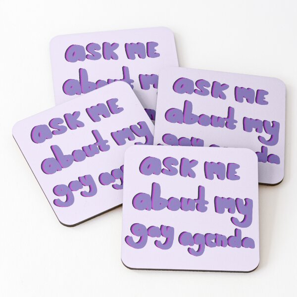 Item preview, Ask me about my gay agenda designed and sold by TicaCreations.