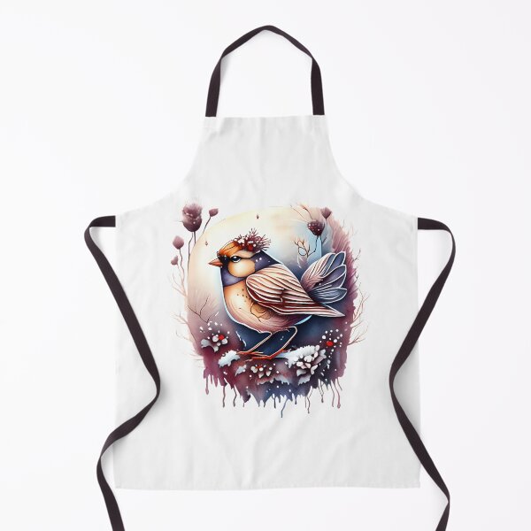 Item preview, Beautiful winter bird with flowers in pastel colors designed and sold by EdeniaArtStudio.