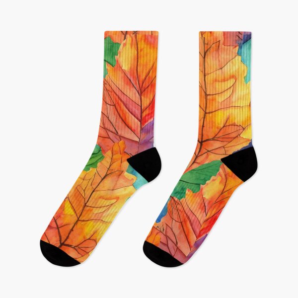 Item preview, Autumn Watercolour Leaf Pattern designed and sold by Quixline.