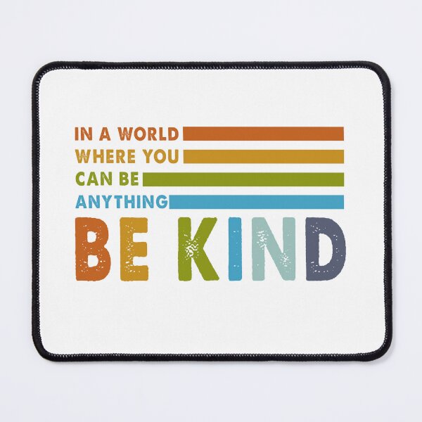 Aperçu de l'œuvre Citation de typographie colorée Be Kind créée et vendue par YuliaStore.